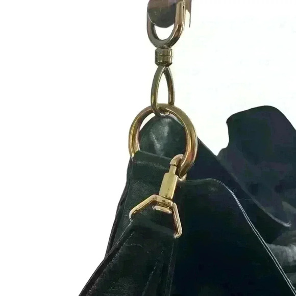 Vintage Gucci Black Leather 2 Way Sarah Flip Top Hobo,original strap-no peeling - Picture 5 of 17